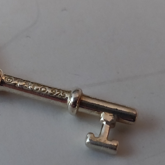 Tiffany & Co Open Heart Key 1.25" Sterling Silver - Picture 3 of 3